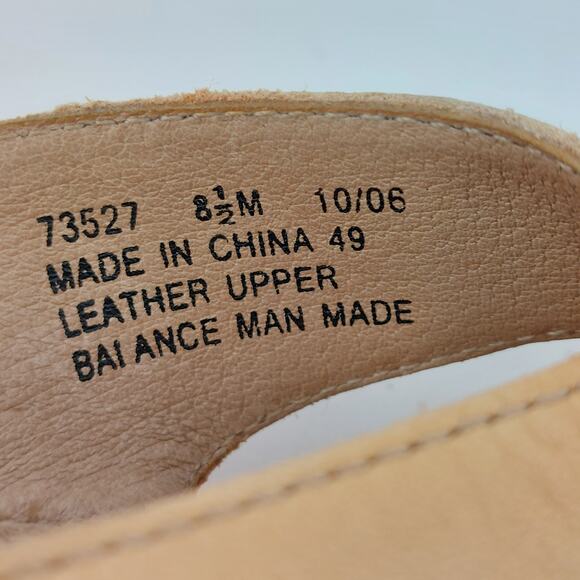 Clarks Artisan Sandals Size 8.5 M Leather Upper Tan Wedge 73527 - Picture 4 of 12